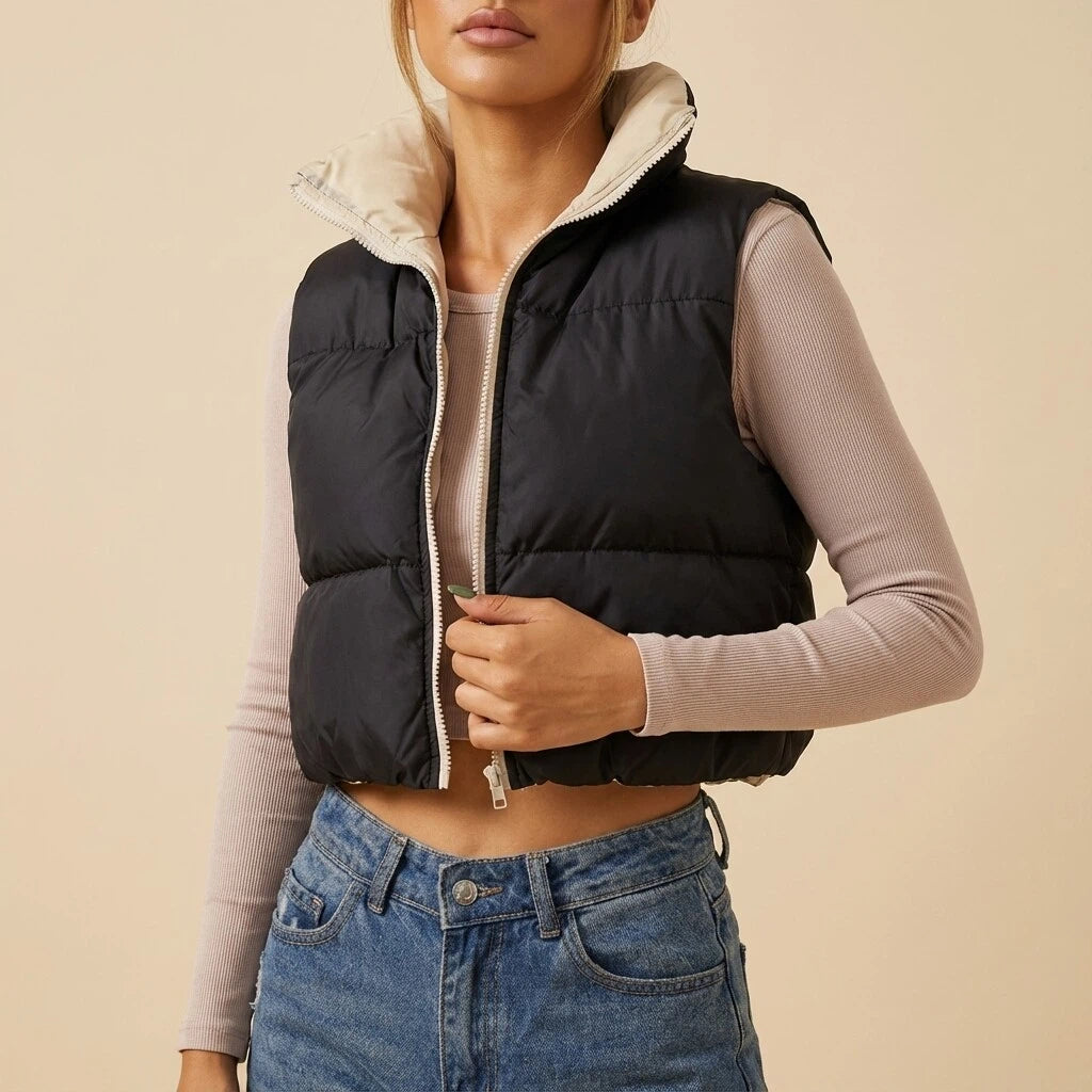 Bodywarmer Dames Dubbelzijdig Kort | Voor Dagelijks Gebruik