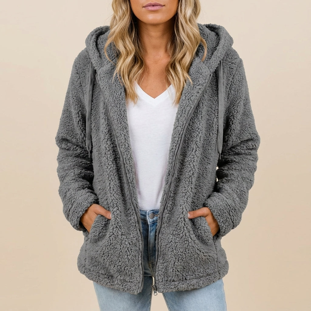 Dames Vest met Capuchon Synthetische Vezeltextuur | Dagelijks Gebruik