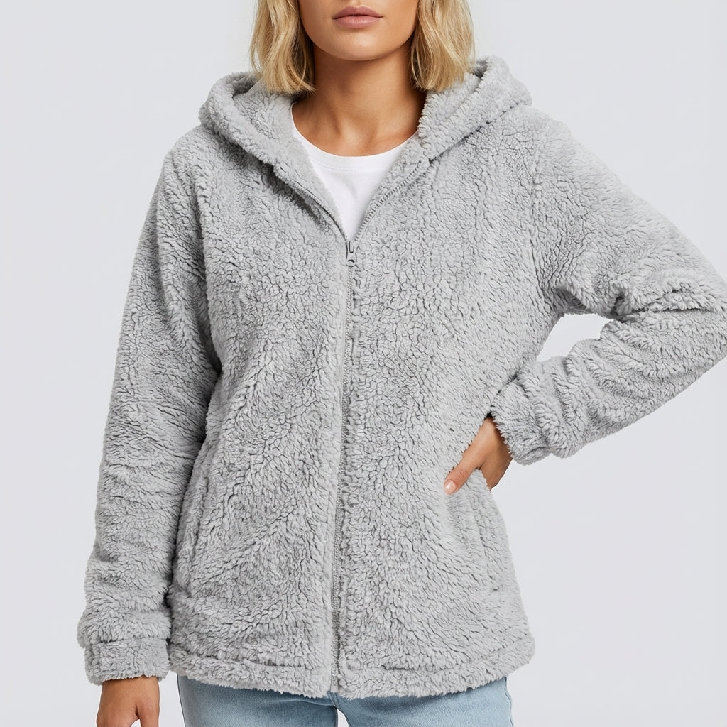 Dames Vest met Capuchon Synthetische Vezeltextuur | Dagelijks Gebruik