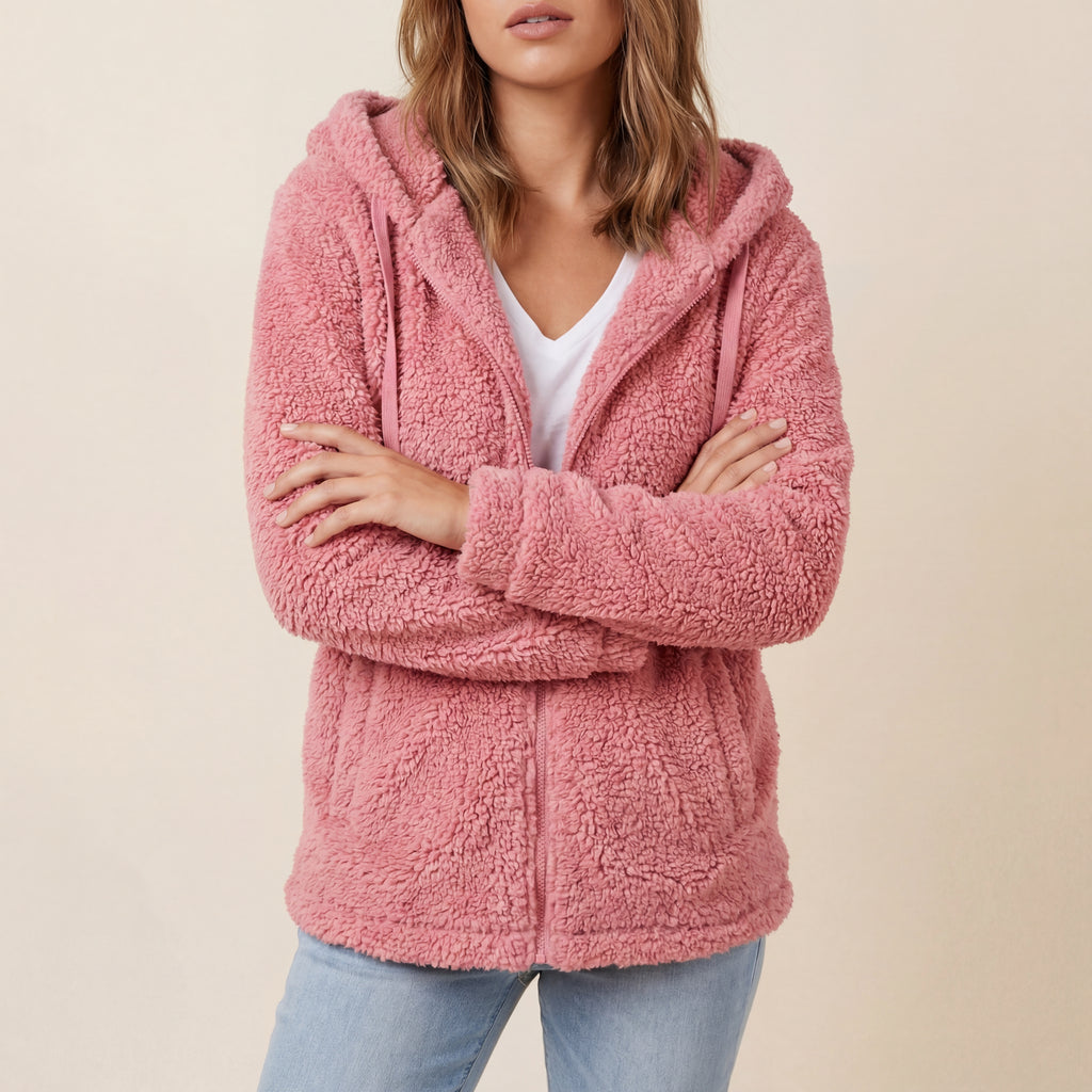 Dames Vest met Capuchon Synthetische Vezeltextuur | Dagelijks Gebruik