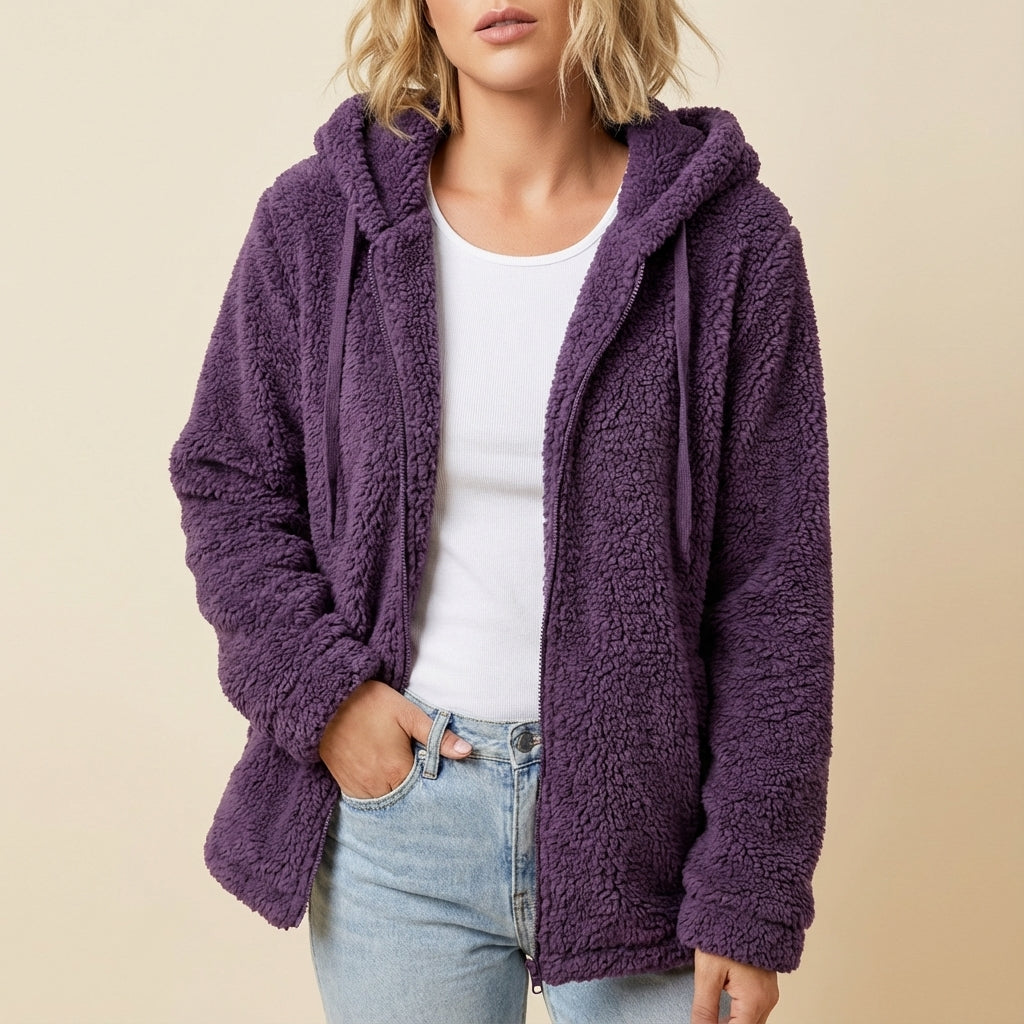 Dames Vest met Capuchon Synthetische Vezeltextuur | Dagelijks Gebruik