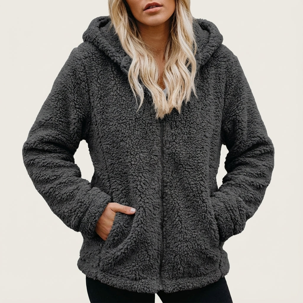 Dames Vest met Capuchon Synthetische Vezeltextuur | Dagelijks Gebruik