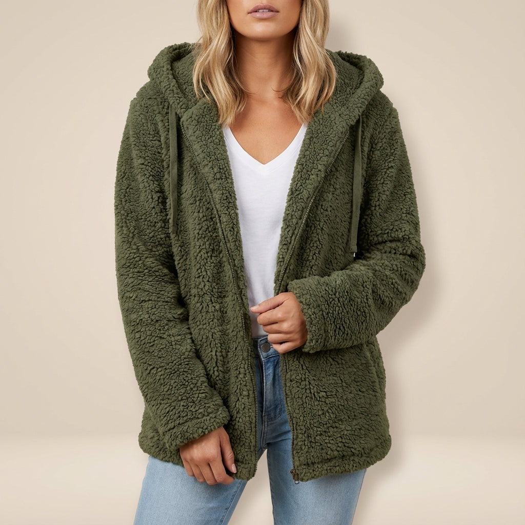 Dames Vest met Capuchon Synthetische Vezeltextuur | Dagelijks Gebruik