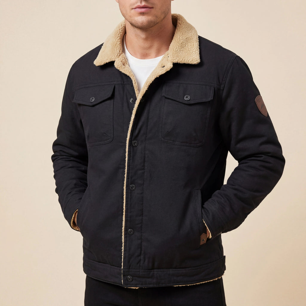 Herenjas Met Synthetische Voering En Kraag | Geschikt voor koude dagen