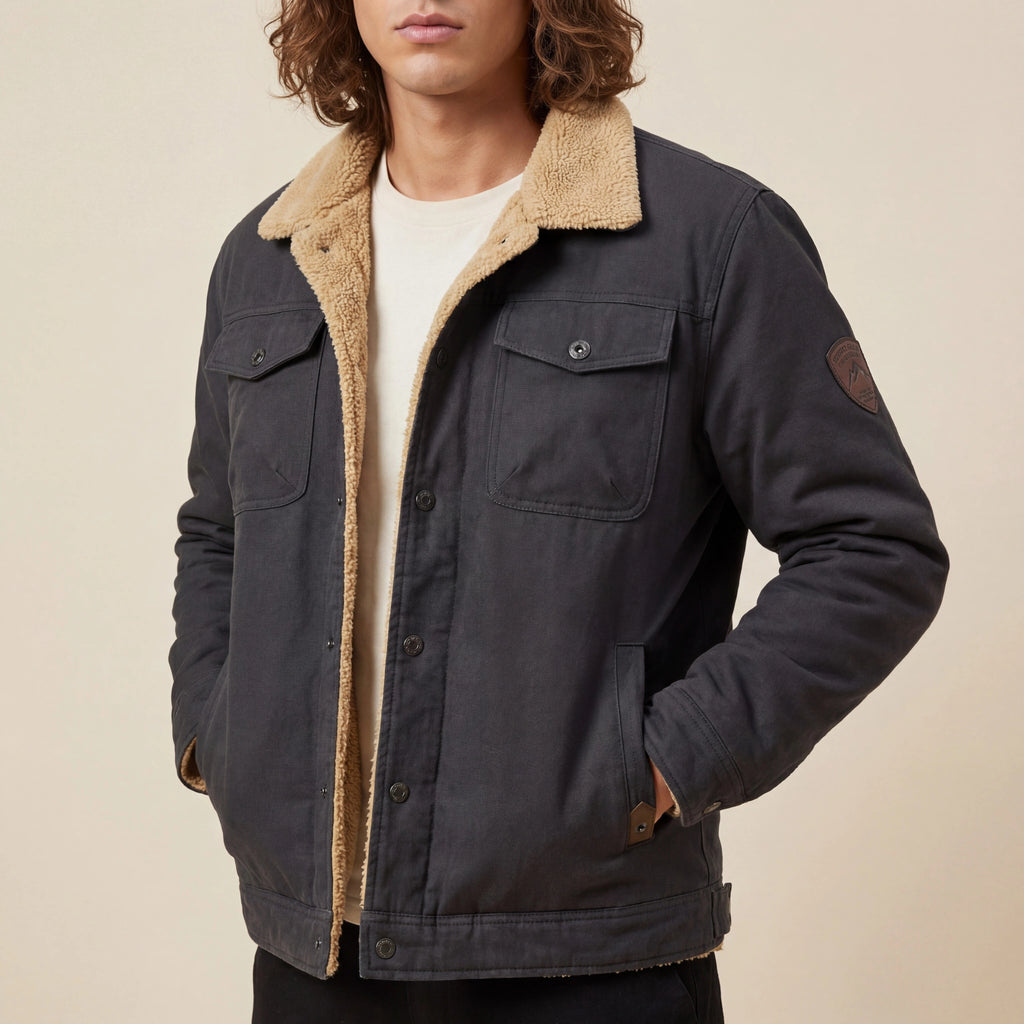 Herenjas Met Synthetische Voering En Kraag | Geschikt voor koude dagen