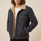 Herenjas Met Synthetische Voering En Kraag | Geschikt voor koude dagen