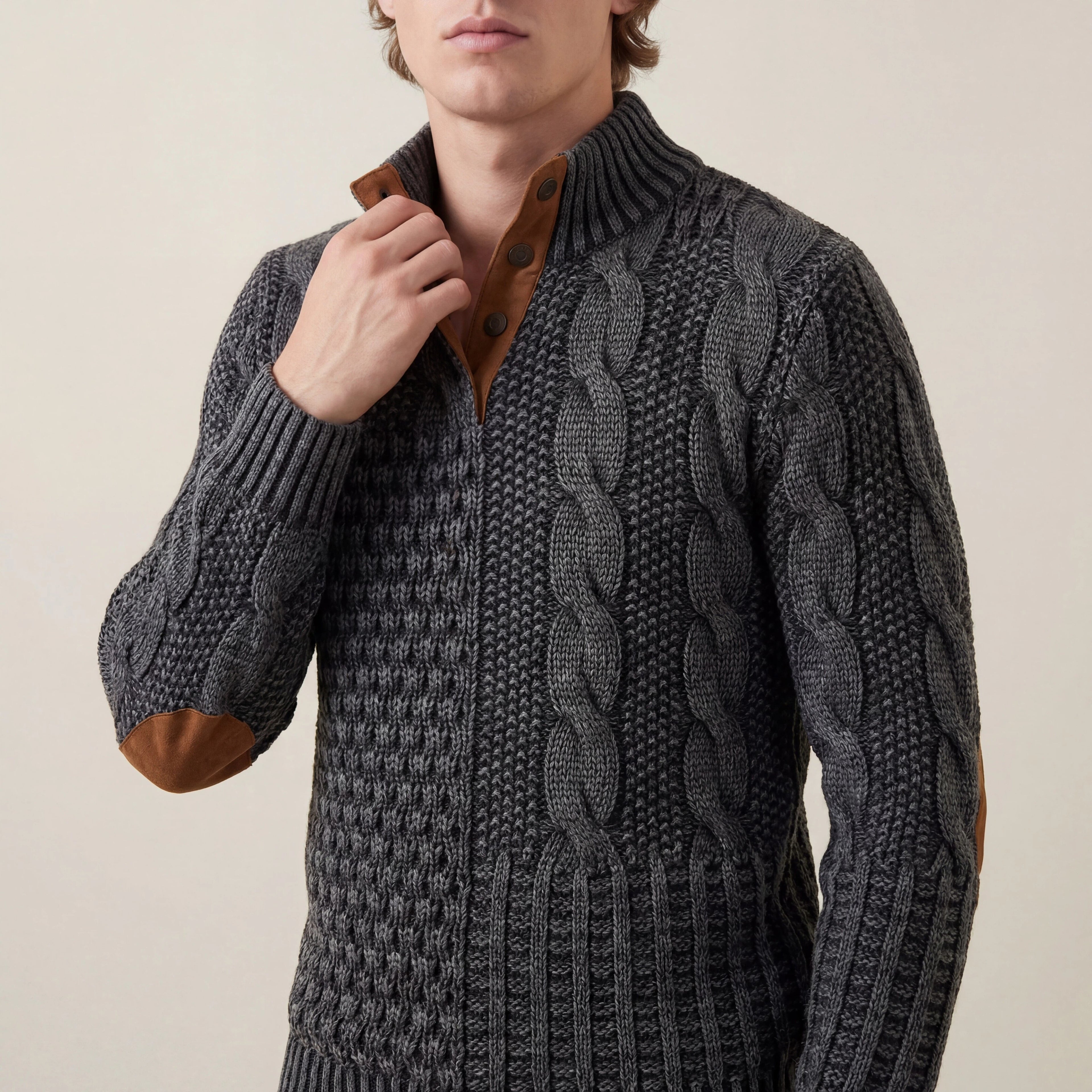 Heren Trui Half Zip Gebreid | Casual winterstijl