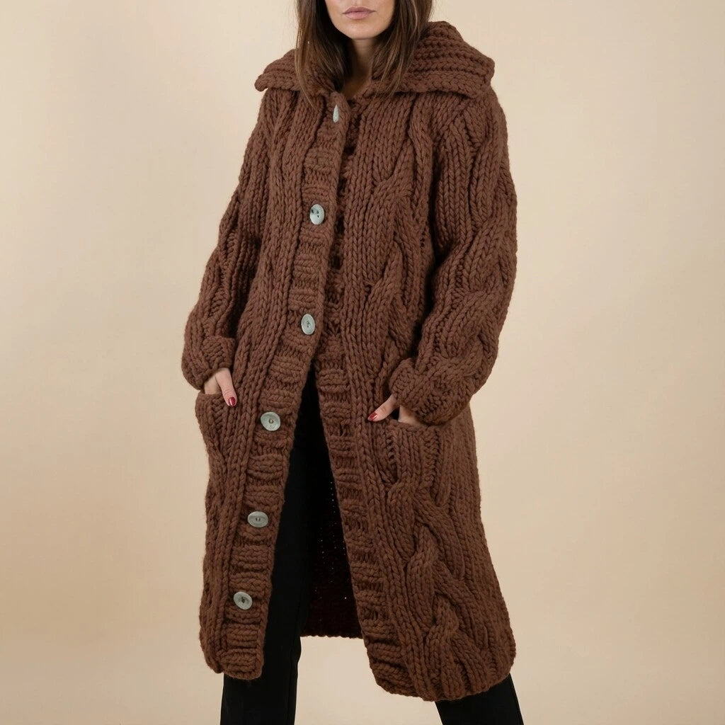 Lang Damesvest Met Capuchon En Knoopsluiting | Geschikt voor Koelere Dagen