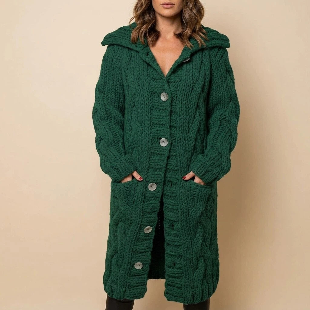 Lang Damesvest Met Capuchon En Knoopsluiting | Geschikt voor Koelere Dagen