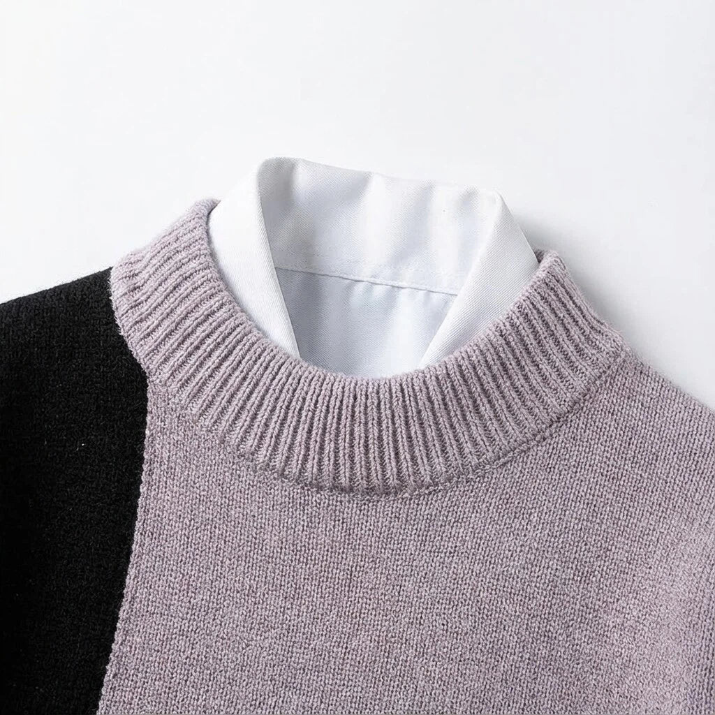 Patchwork Trui Heren Modern Ontwerp | Geschikt voor Dagelijks Gebruik