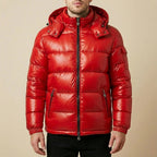 Pufferjas Met Capuchon Glanzende Look | Wintergebruik