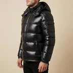 Pufferjas Met Capuchon Glanzende Look | Wintergebruik