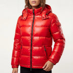 Pufferjas Met Capuchon Glanzende Look | Wintergebruik