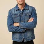 Spijkerjas Heren Gevoerd Model | Casual dagelijks gebruik