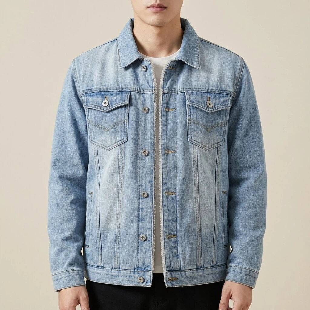 Spijkerjas Heren Gevoerd Model | Casual dagelijks gebruik