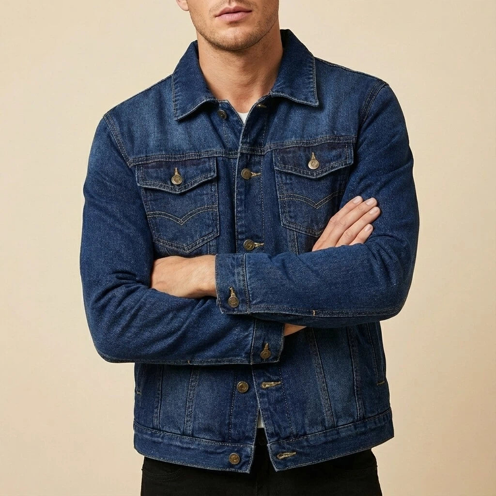 Spijkerjas Heren Gevoerd Model | Casual dagelijks gebruik