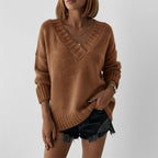 Trui Dames Oversized V-Hals | Dagelijks Gebruik