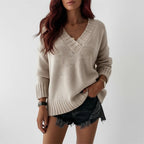 Trui Dames Oversized V-Hals | Dagelijks Gebruik
