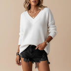 Trui Dames Oversized V-Hals | Dagelijks Gebruik