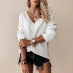 Trui Dames Oversized V-Hals | Dagelijks Gebruik