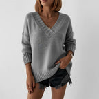 Trui Dames Oversized V-Hals | Dagelijks Gebruik