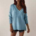 Trui Dames Oversized V-Hals | Dagelijks Gebruik