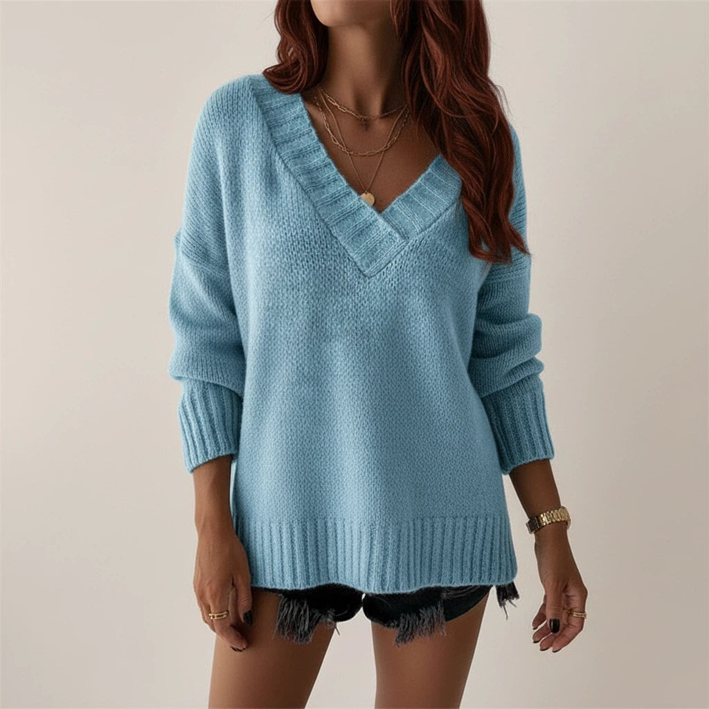 Trui Dames Oversized V-Hals | Dagelijks Gebruik