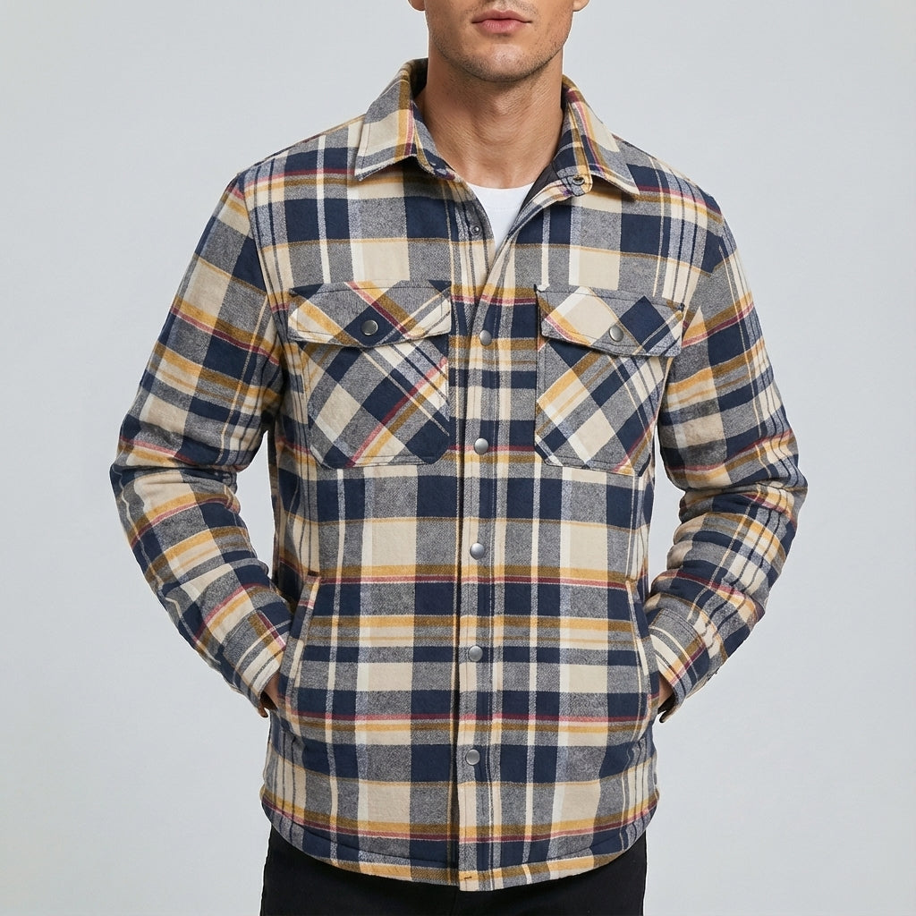 Winterjas Heren Geruit Model | Voor Dagelijks Gebruik