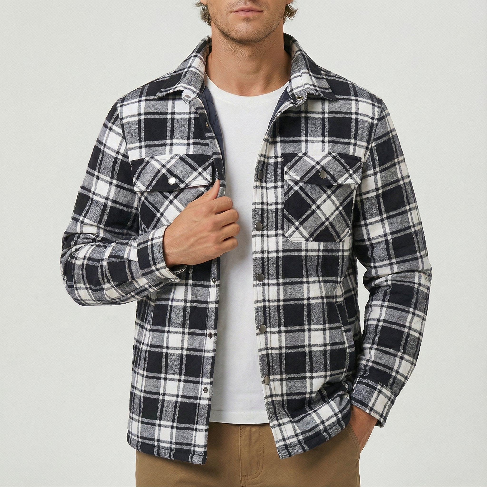 Winterjas Heren Geruit Model | Voor Dagelijks Gebruik