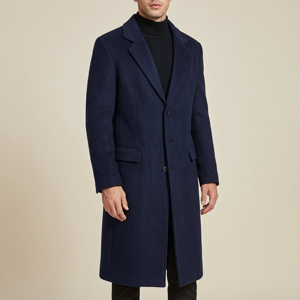 Winterjas Heren Lange Mantel | Geschikt voor Dagelijks Gebruik