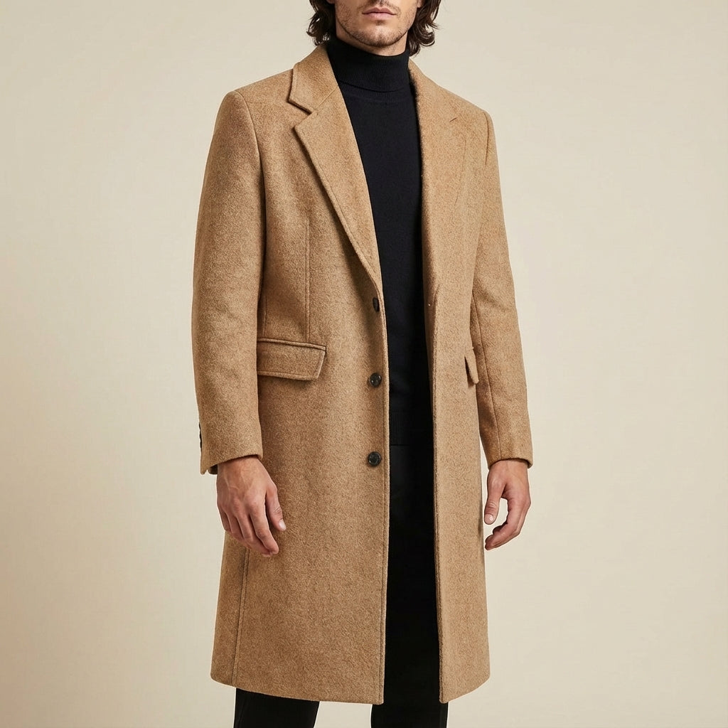 Winterjas Heren Lange Mantel | Geschikt voor Dagelijks Gebruik