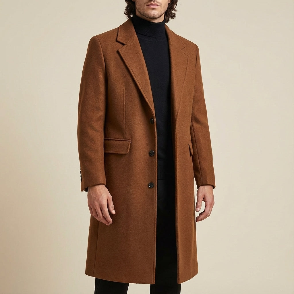 Winterjas Heren Lange Mantel | Geschikt voor Dagelijks Gebruik