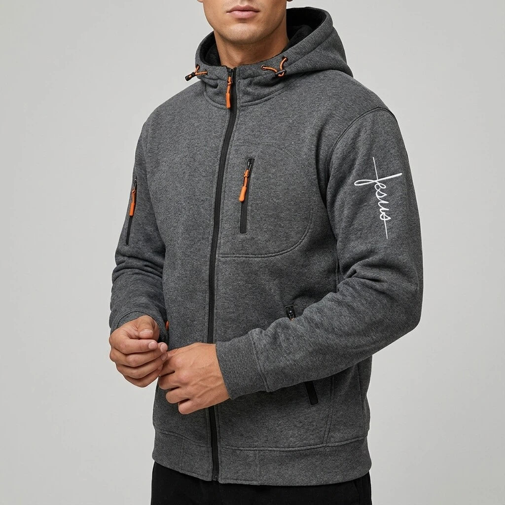 Winterjas Heren met Capuchon en Rits | Casual buitengebruik