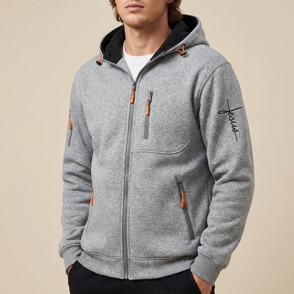 Winterjas Heren met Capuchon en Rits | Casual buitengebruik