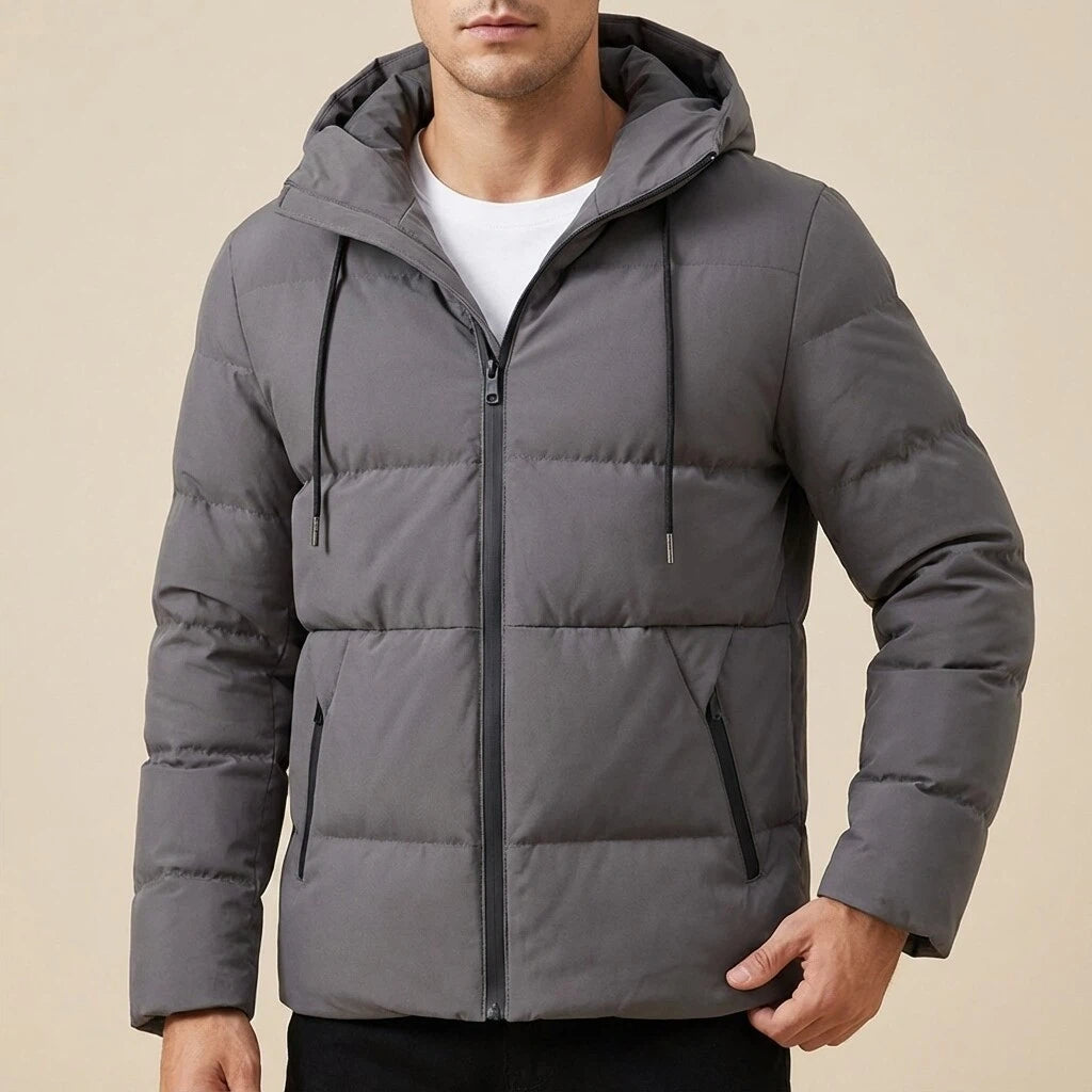 Winterjas Heren Puffer Design met Huidige Kap | Dagelijkse buitenkleding
