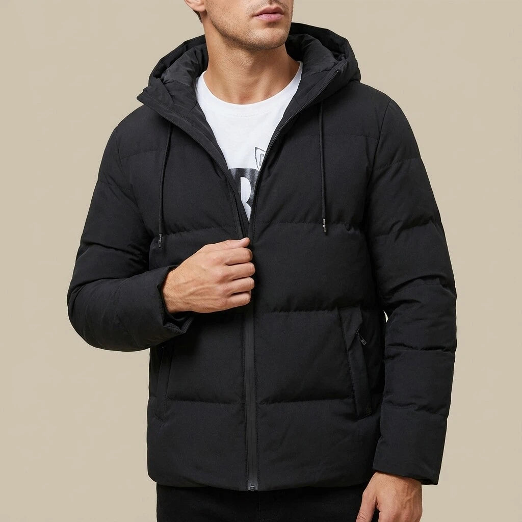 Winterjas Heren Puffer Design met Huidige Kap | Dagelijkse buitenkleding