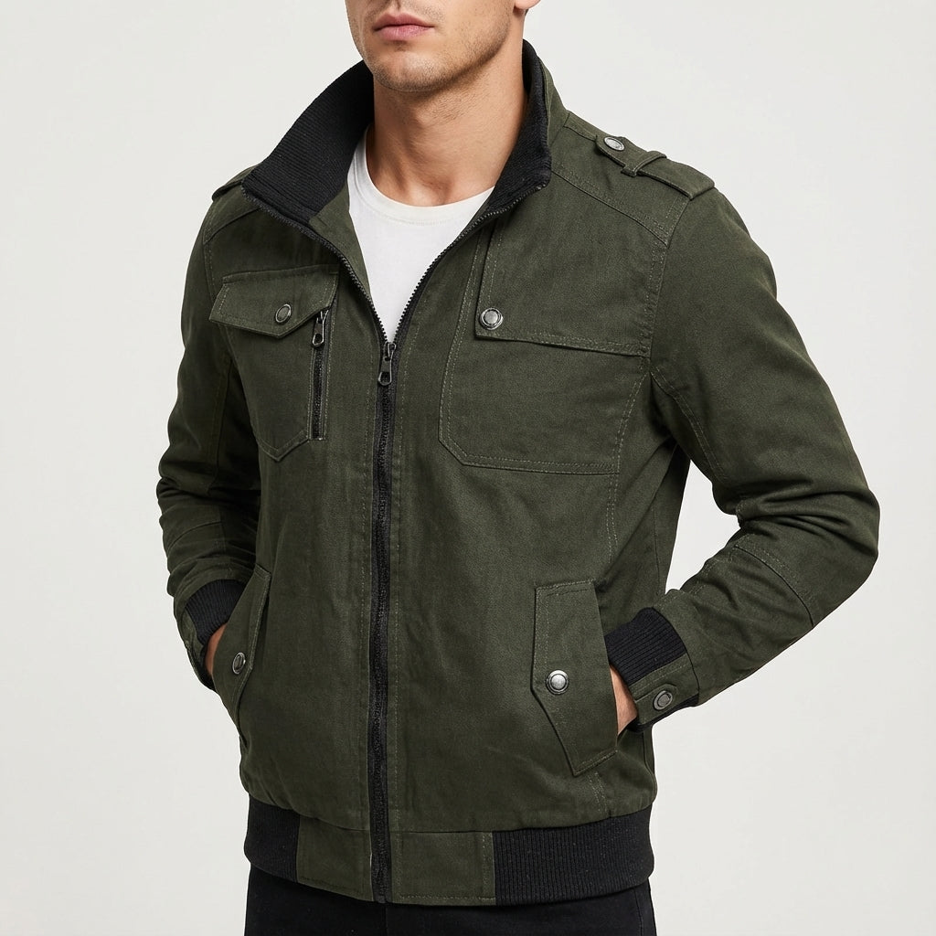 Winterjas Heren Slim Fit Met Staande Kraag | Voor Najaar en Winter