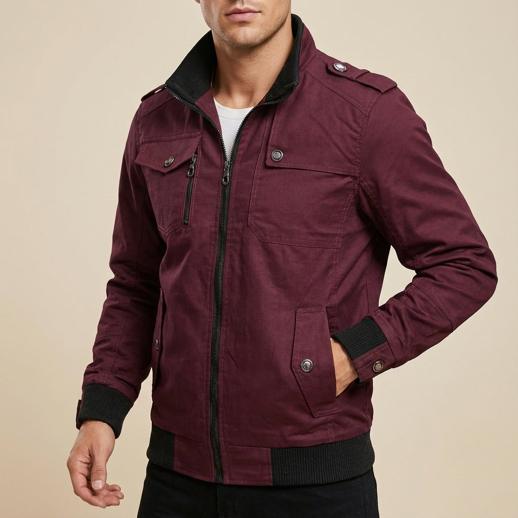 Winterjas Heren Slim Fit Met Staande Kraag | Voor Najaar en Winter