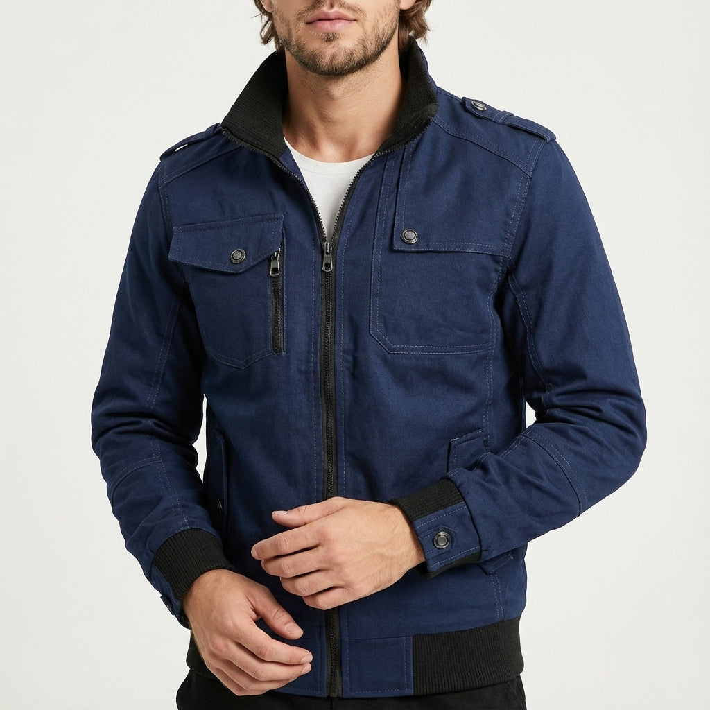 Winterjas Heren Slim Fit Met Staande Kraag | Voor Najaar en Winter